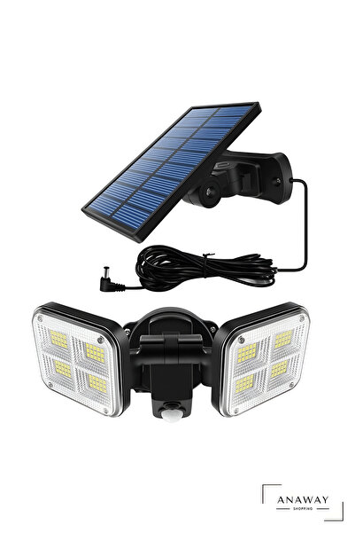 anaway shopping Güneş Enerjili 120 Led Şarjlı Hareket Sensörlü 500 Lümen Sola...