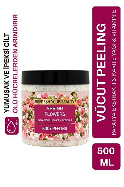 ORİENSE مقشر الجسم بخلاصة زهرة البابونج الربيعية 500 مل - منعش لطيف ومرطب ناعم