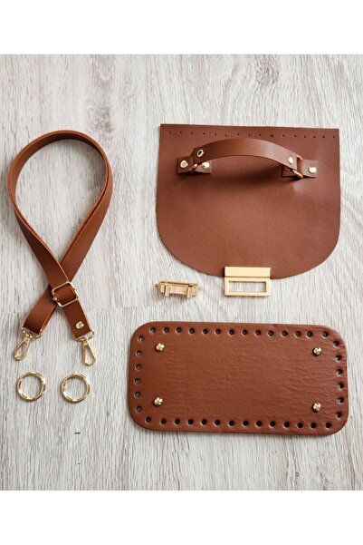 NAZENİN HOBİ AKSESUAR ΣΕΤ ΔΕΡΜΑΤΙΝΩΝ ΕΛΑΤΤΩΝ ΓΙΑ ΠΛΕΚΤΗ ΤΣΑΝΤΑ (ΚΑΛΥΜΜΑ + ΛΑΝΤΑ + 2 ΔΑΧΤΥΛΙΑ + ΒΑΣΗ)