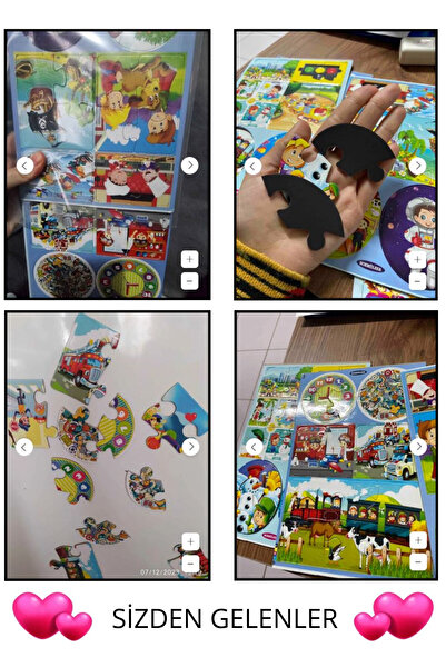 Schmülzer 4 Adet SET - Çocuk Yapboz - Çocuk Puzzle - MAGNETİC - Eğitici Aktivite - Hediye- 68 PCS