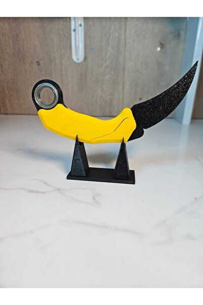 etmo 3d dizayn Gravity Karambit Rulmanlı - plastik figür-Sarı/Siyah