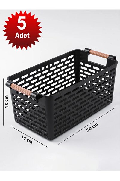 FAHMER Çok Amaçlı Plastik Tutacaklı Organizer Sepet - Dolap içi & Çekmece & B...