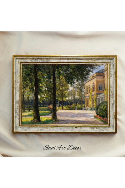 Sanart Pictură de epocă cu cadru, pictură în ulei, pictură înrămată, decor ar...