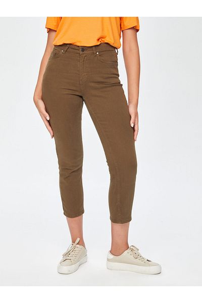 Faik Sönmez Slim Fit Coton Piece Dye Trousers 69048