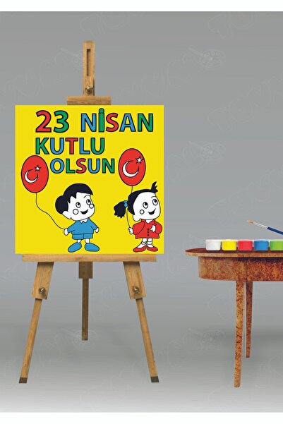 Genel Markalar Sayılarla Boyama Seti Balonlu Çocuklar 23 Nisan 20x20-atatürk ...