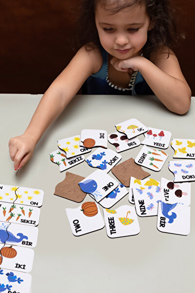 ceodesign مجموعة ألغاز تعلم الأرقام الإنجليزية في وقت مبكر - خشبية