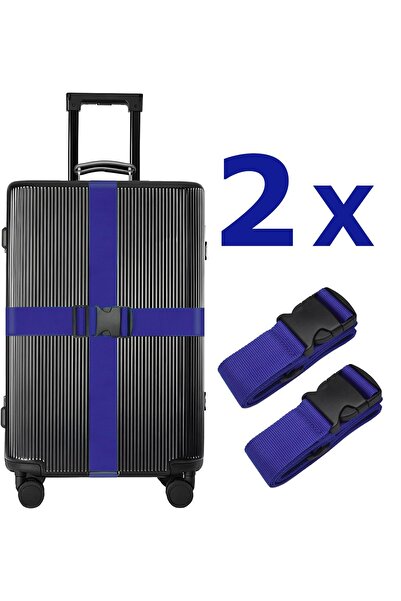 RZ RY ZAGA Valiz Kemeri Mavi Ekstra Emniyet Kilitli Tokalı Ölçüsü Ayarlanabil...