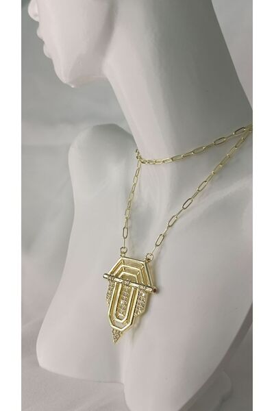 XUPING JEWELRY Deniz aksesuarss serenay leyla kolyesi 50cm uzun ataç zincirli