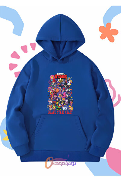 oneagılyazı Hanorac oversize cu glugă unisex pentru copii cu imprimeu Brawl S...