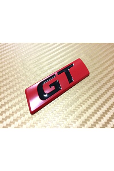 OEM Gt Logo Bagaj Çamurluk Arma Kırmızı Siyah Gri Renk