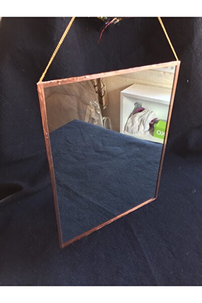 GÜVEN Bakır Rose Dikdörtgen Tasarım Ayna