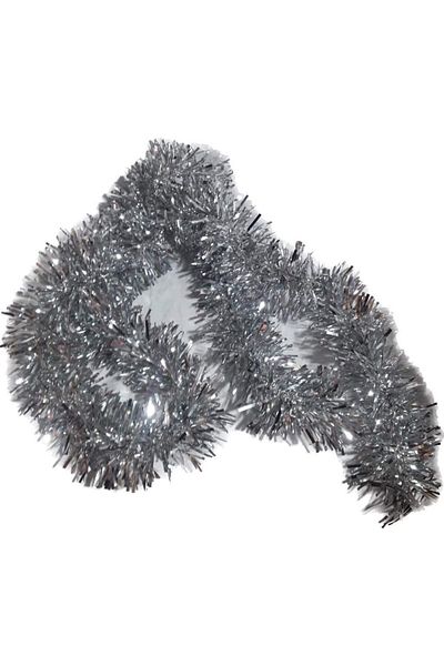 GÜVEN 2 Meters Silver Colored Glitter Tassel Ornament