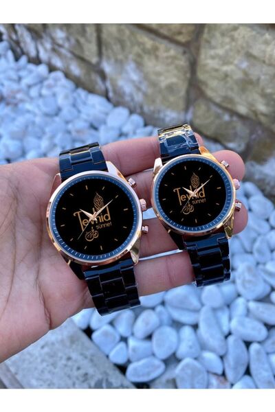 STONY Çift Saatleri Tevhid Yazılı Trend Model Çift Sevgili Saatleri