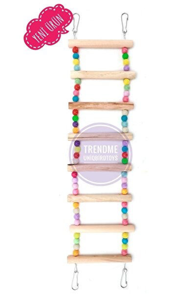 UniqBirdToys Toys Plastik Boncuklu Kuş Merdiveni  8 Basamaklıdır