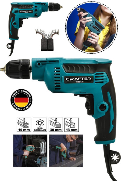 CRAFTERTOOLS Germany Profesyonel 580 Watt 10mm Elektrikli Matkap
