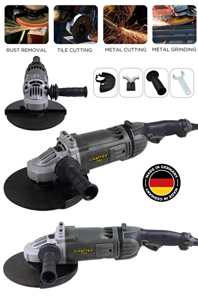 CRAFTERTOOLS Germany 2200 Watt Metal Şanzıman 230MM Büyük Spiral Taşlama ve Metal Kesme Makinesi