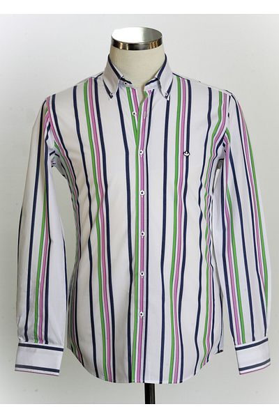 Paul Martin Canadian PAUL MARTIN CANADIAN - 100% COTTON Striped Men's Shirt, Regular Fit PM3576R30