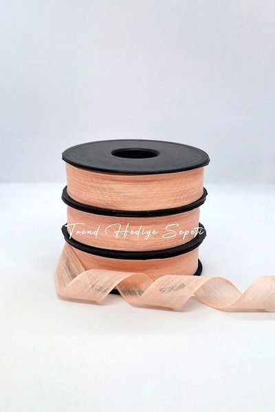 Trend Hediye Sepeti 20 Meters Linen Ribbon Nope - Dowry Chest, Wedding Candy Gift, 2.5 Cm