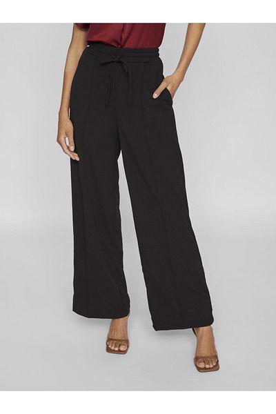 VILA Hose mit weitem Bein High Waist