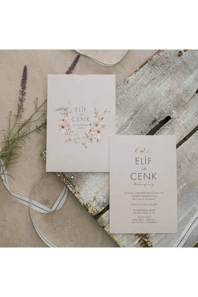 abcofis Düğün Davetiyesi Eko Polen Davetiye Baskılı 40341