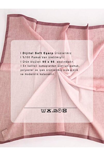 Akel 95x95 Digital Soft Scarf - Solid Color