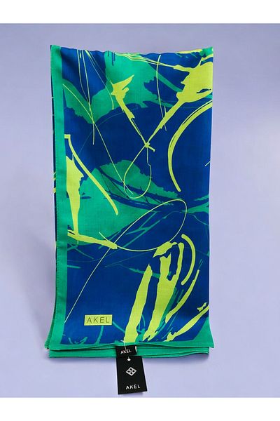 Akel Eșarfă moale digitală cu model pastel - 95x95