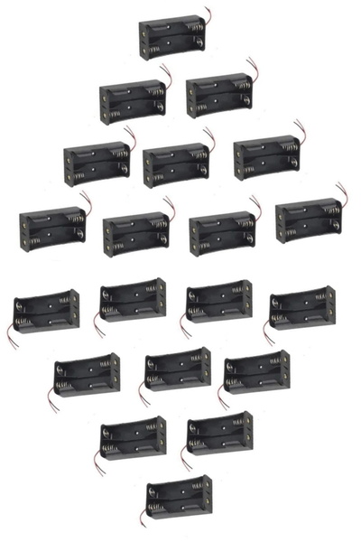 Ponemio 20 Adet - 2'li Pil Yatağı Pil Yuvası Pil Kutusu Aa Kalem Kalın Pil D.m