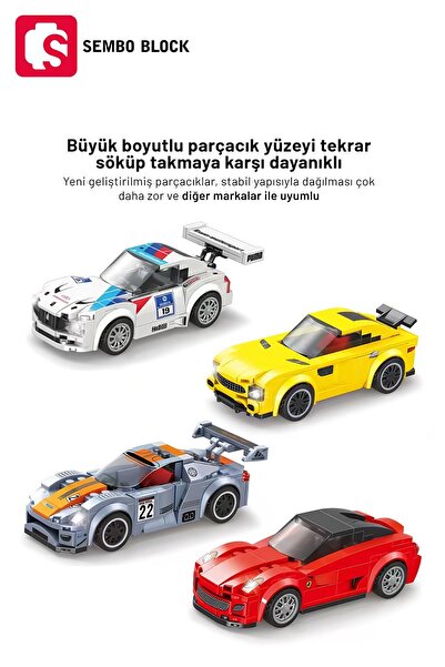 Sembo Block Bmw Z4 Race Car 203 Pieces Building Blocks Compatible with Lego ( 607051 )