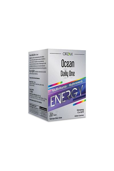 Ocean DailyOneEnergy - 30 Tablets Containing Multivitamins and Minerals, + 100ml Face Washing Gel Gift++