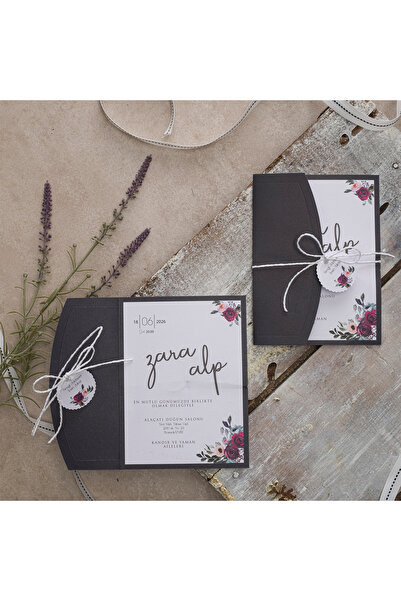 abcofis Düğün Davetiyesi Eko Polen Davetiye Baskılı 40410