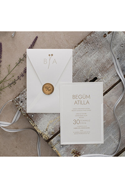 abcofis Düğün Davetiyesi Eko Polen Davetiye Baskılı 40301