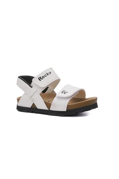 Nstil Zilnic Copii Sandale albe unisex Glezna Velcro Talpa groasa ajustabila Pantofi usori confortabili 316