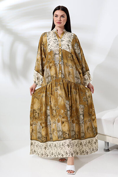 Bold Grup ΓΥΝΑΙΚΕΙΑ PREMIUM VISKON FABRIC BOL MOLD ΦΟΡΕΜΑ ΕΛΕΤΣΟΥΡΑ ΜΕ ΕΘΝΙΚΟ ΣΧΕΔΙΟ