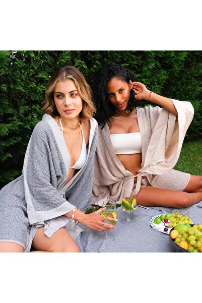 Miespiga كيمونو للشاطئ من الموسلين الناعم من Kybele