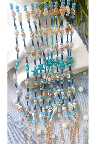 ZeynDesign Blue Seashell - Anklet