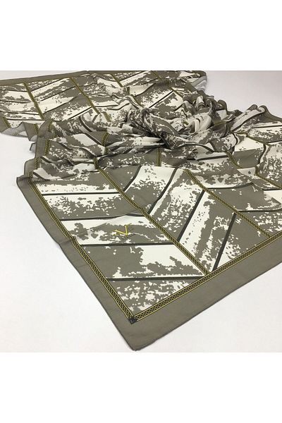 19V69 ITALIA Geometric Pattern Lino Series with Shawl Hanger and Gift Set 90x200 Cm