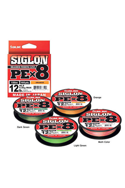SUNLINE Siglon Braid Pe X8 Ip Misina Orange 0.296mm - 150mt - 22k