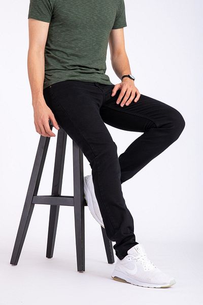 Mutlu City Ανδρικό τζιν μαύρο Slim Fit Lycra Tight Jeans Jean Παντελόνι 2130