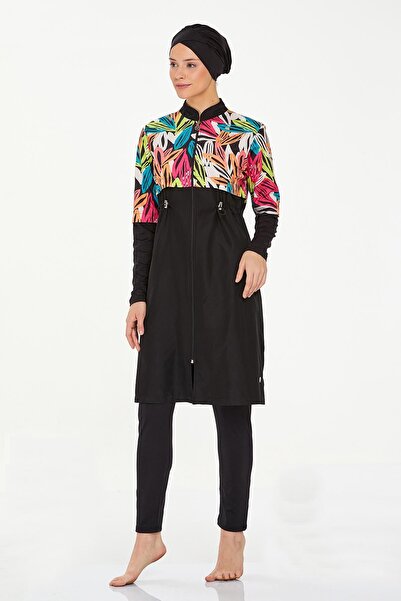 REMSA Беатрис 8262 Напълно покрит черен бански с хиджаб