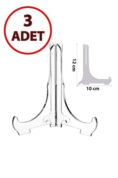 Color Reflect Ayna, Tabak, Çerçeve, Saat için Pleksi Teşhir Ayağı Stand - 10cm x 12cm - No:2