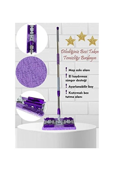 ERENZÜCCACİYEEV MOP Mor Mandallı / Kıskaçlı Istediğin Bezi Tak Yer Duvar Cam ...