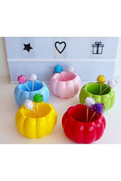 FLORADA El Yapımı 5'li Kabak Tasarımlı Mini Dekoratif Saksı
