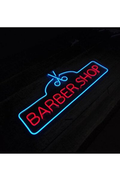 SUN DİZAYN Neon Tabela Berber Shop Yazılı Neon Led Işıklı Tablo
