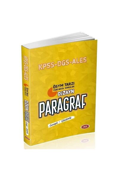 Data Yayınları Dizayn Paragraf Kpss-dgs-ales