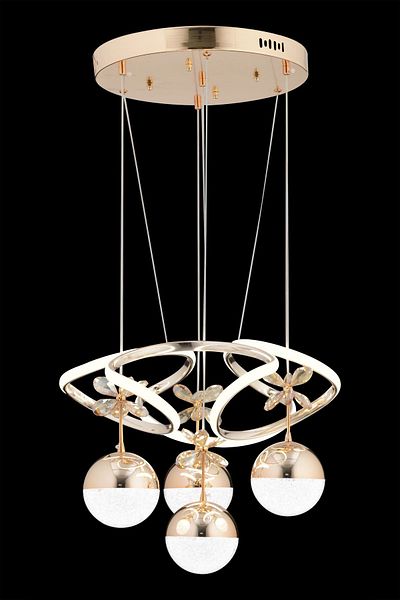 OSC HOME Modern LED Chandelier - Cloud Shape with 3 Color Light and Remote Control