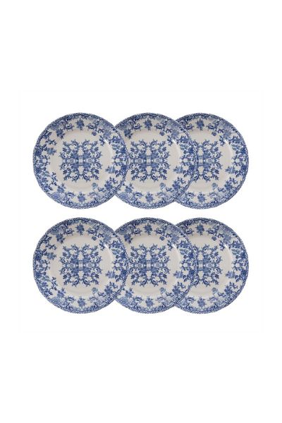 Mudo Home Blue Dream Serving Plate Set - 6 Pieces 27 cm
