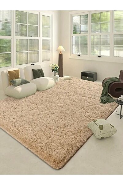 Rugby Home Sürpriz Ev Tekstil Vizon Renk Peluş Yıkanabilir Halı