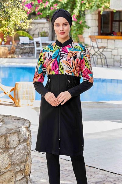 REMSA Beatrice 8262 Full Covered Μαύρο Μαγιό Hijab