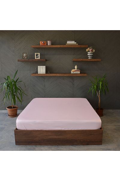 Yuvam Single Satin Sheet - Plain Paint, 100% Cotton