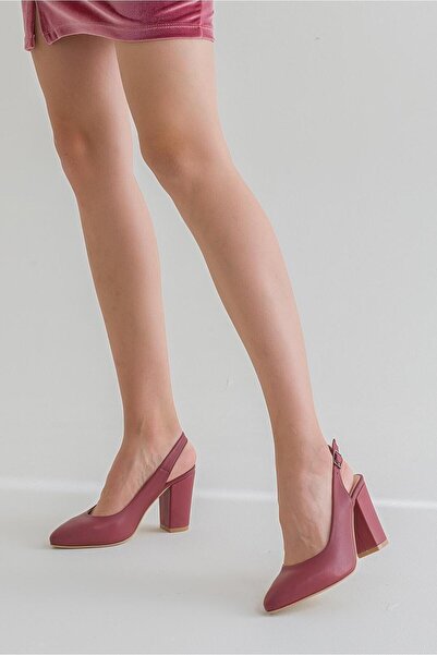 ERNİLA Оригинална кожа с отворена задна част и висок ток